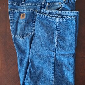 Carhartt Men's Denim Flannel Lined Jeans